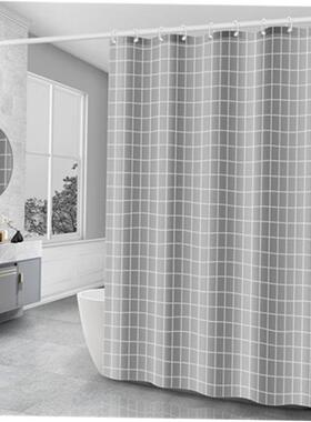 The bathroom shower curtain checkered PEVA Environmental