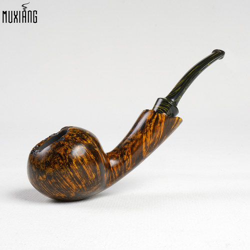 石楠木烟斗苹果弯式606型烟袋锅