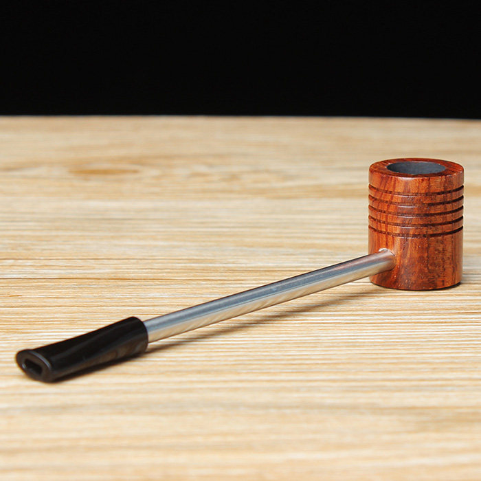 花梨木大力水手烟斗长式入门待客直斗长杆小号迷你便携长柄阅读斗