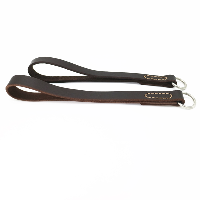 牛皮拉手牵引绳拉手牛皮把手不嘞手 牛皮手柄一步牵配件软皮手牵