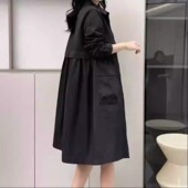 宽松时尚 中长款 韩版 2025春秋季 百搭外套薄风衣 高档女风衣女新款