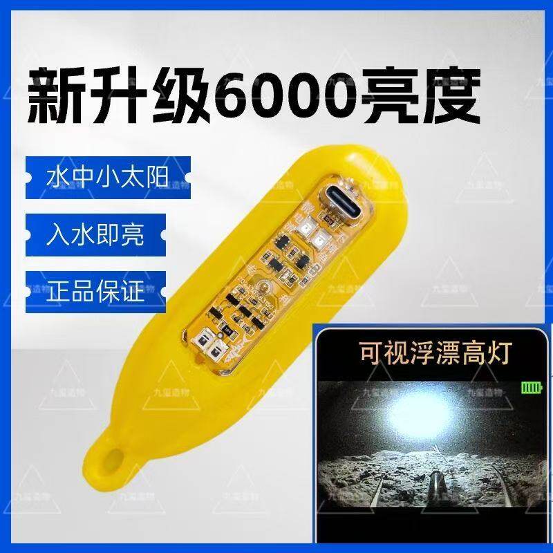 可视锚鱼高灯浮漂水影可视高灯夜视浮漂超高亮度深水浑水诱鱼浮漂