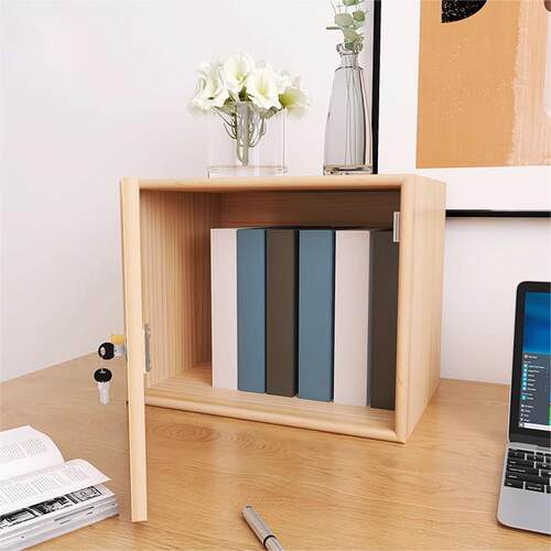 实木带锁储物箱大容量简约储物箱