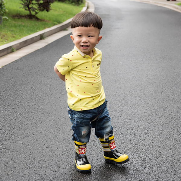 橡胶儿童雨靴雨鞋男童