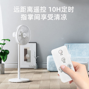 Household electric fan with remote control timer function