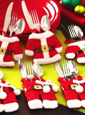 Christmas desktop decoration Christmas knife and fork set