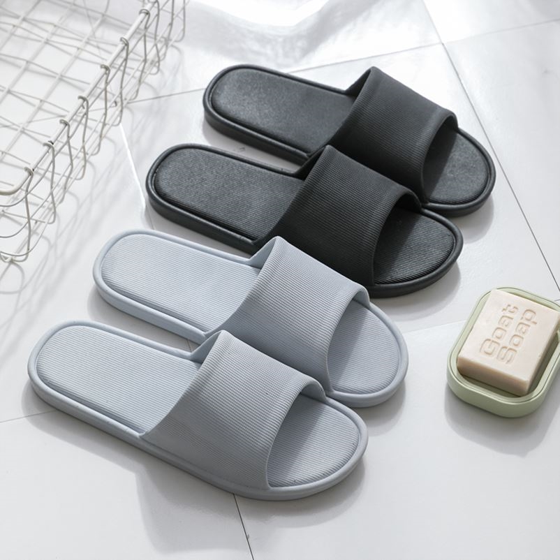 Home slippers men's summer indoor bathroom bath sandals 拖鞋 居家布艺 居家凉拖/凉鞋 原图主图