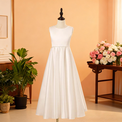 钢琴演奏礼服女童高级感小女孩主持人礼服裙轻奢小众高端儿童生日