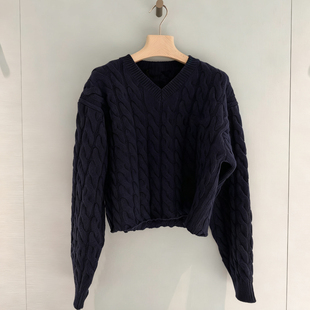 【Pmwrun兔牙高定】南油女装25秋冬m系穿搭麻花辫100山羊绒毛衣