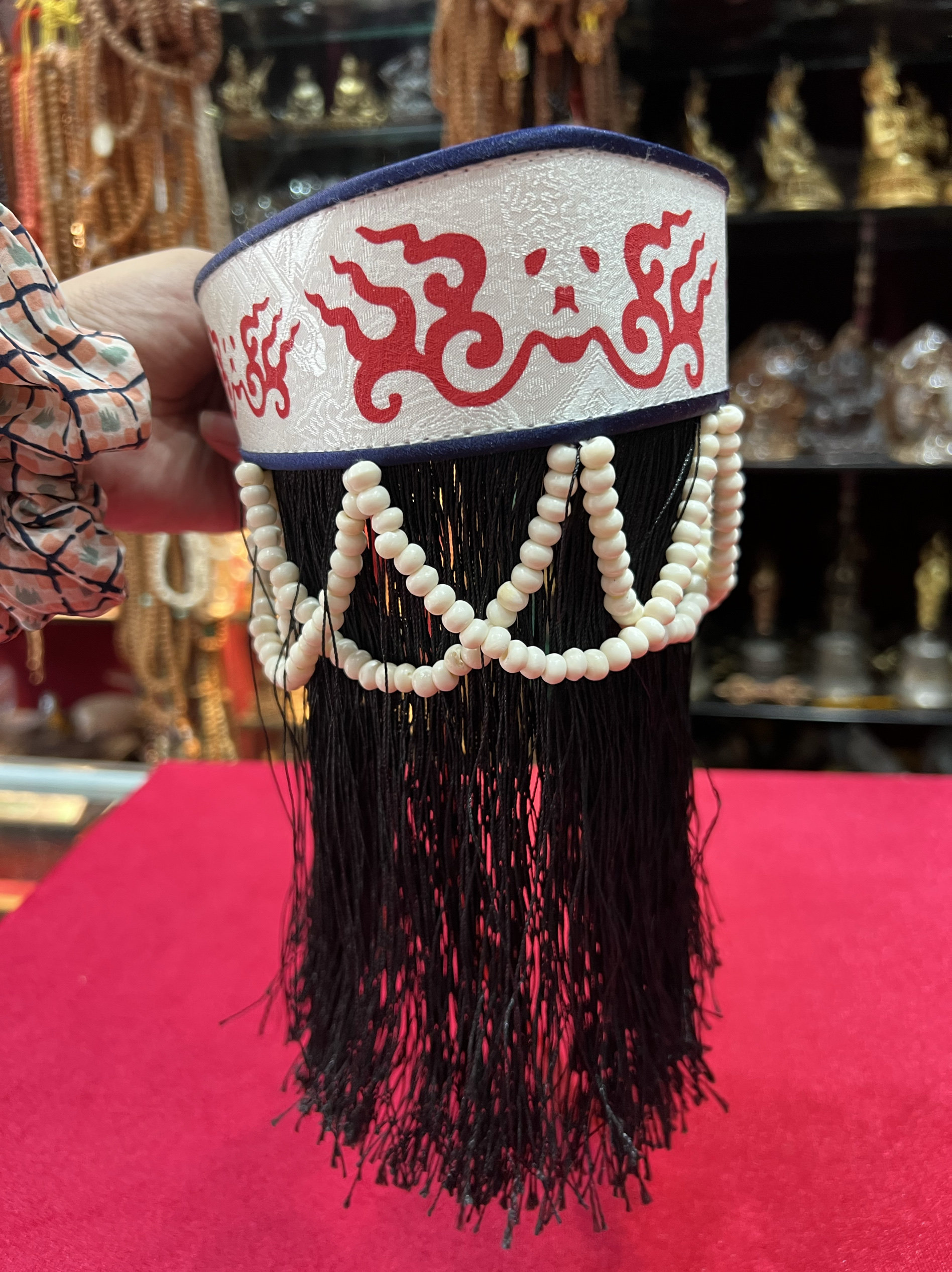 尼泊尔工艺瑜伽帽 穗线修瑜伽师