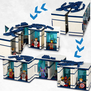 S牌SY1469钢铁英雄侠复仇者格纳库拼装积木玩具玩具