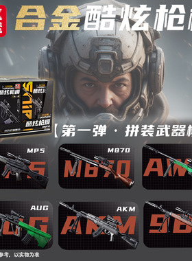 积木枪儿童玩具男孩8至12暗区10岁以上合金拼装模型2025火爆6突围