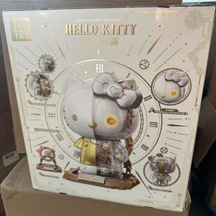 新款toptoy中国三丽鸥hellokitty凯蒂猫白金大体拼搭积木玩具摆件
