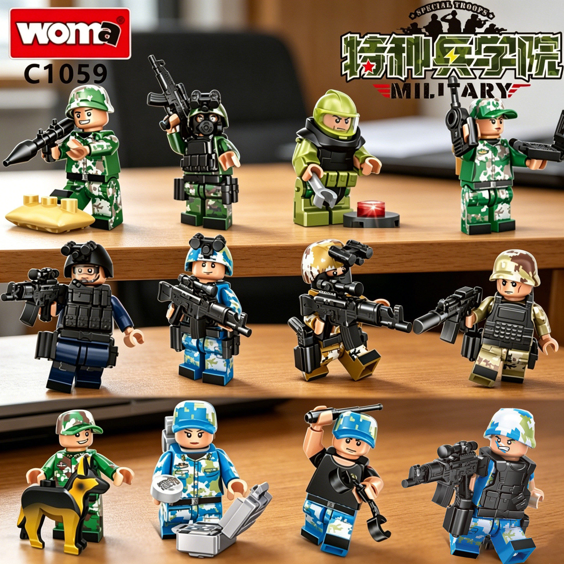 沃马拼插积木6岁普通塑料积木