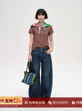 SHORT SENTENCE 设计师26春夏新品连腰弧度牛仔长裤SOLSOL买手店