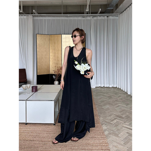 VIKTORIACHAN 设计师26早秋新款优雅休闲宽松背心连衣裙 SOLSOL