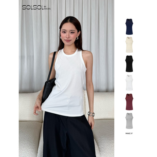 MAKEIF环保木浆纤维圆领背心