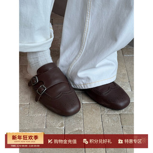 REFOUND TEN 设计师品牌25秋冬新品雕花毛半拖SOLSOL买手店