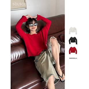 SOLSOL买手店 MANZANILLA 25早春新品 设计师品牌 泡泡肌理针织衫