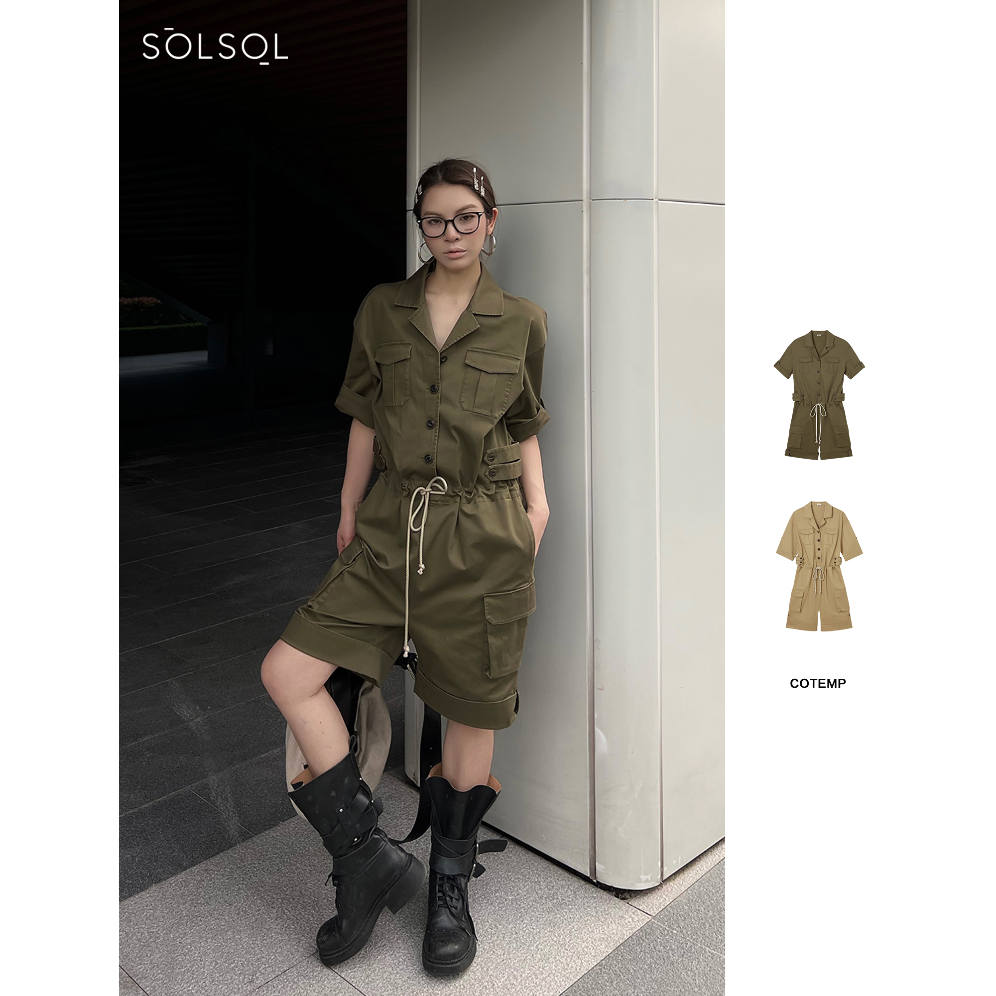 COTEMP 设计师品牌 25春夏新品  工装连衣裙  SOLSOL买手店