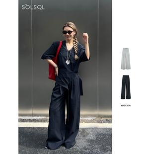 YOEYYOU 25春夏新品 褶裥做旧阔腿长裤 SOLSOL买手店 设计师品牌