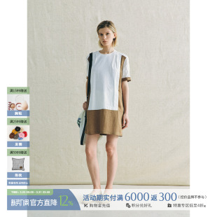 恤连衣裙 DEEPMOSS 26春夏白棕拼接宽松 SOLSOL买手店 设计师