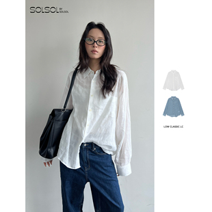 设计师品牌 26早春新品 宽松版 SOLSOL LOW 型Lc图案衬衫 CLASSIC
