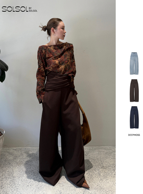 DEEPMOSS 设计师品牌 25早秋新品 交叠腰封弹力牛仔香蕉裤 SOLSOL