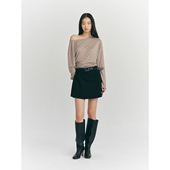 WONG 26春夏新款 设计师品牌 RODERIC 丝感露肩收腰TEE SOLSOL