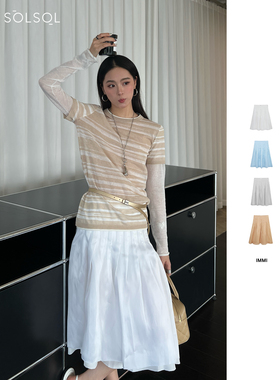 IMMI 设计师品牌 25春夏新品  欧根缎双层半身裙  SOLSOL买手店