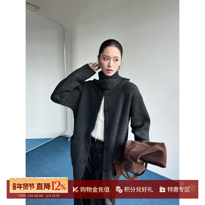 VIKTORIACHAN羊毛针织纽扣开衫女