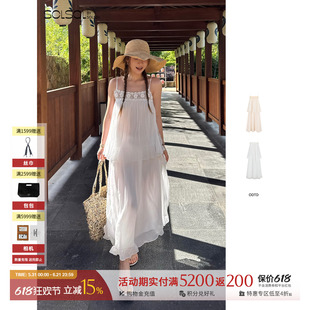 ODTD 设计师26夏季新款钩针花朵相拼双层抽纱连衣裙 SOLSOL买手店