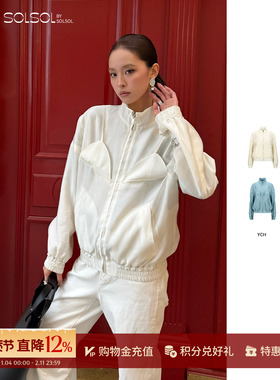 YCH 设计师品牌 26早春新款 休闲纯色飞行员夹克  SOLSOL买手店