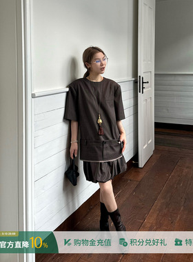 YOEYYOU 设计师26春夏新品 圆领短袖宽肩上衣/花苞短裙 SOLSOL