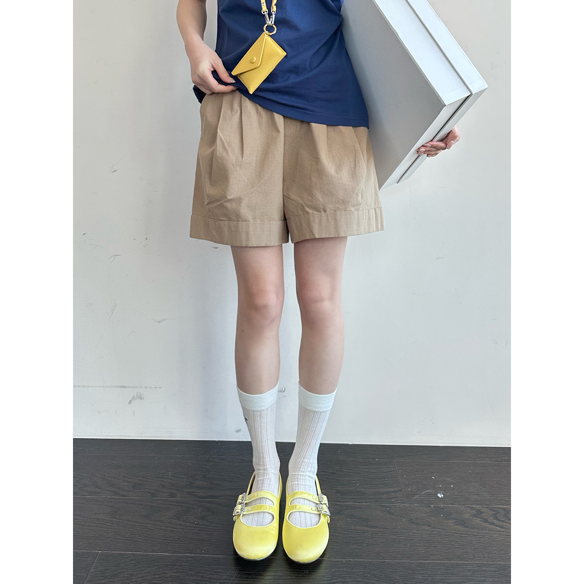 SHORT SENTENCE 设计师品牌 25春夏 弹力腰卷边短裤 SOLSOL买手店