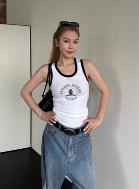 ETHOR 设计师26夏季新款简约纯棉Logo印花工字背心 SOLSOL买手店