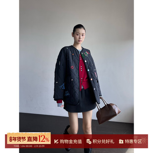 SHORT SENTENCE 设计师 25秋冬新品 彩色线饰圆领棉服 SOLSOL