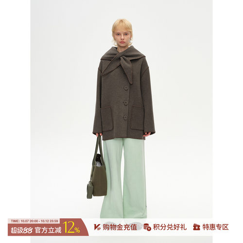 SHORTSENTENCE落肩一手长大衣