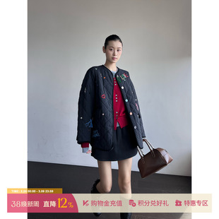 SHORT SENTENCE 设计师 25秋冬新品 彩色线饰圆领棉服 SOLSOL