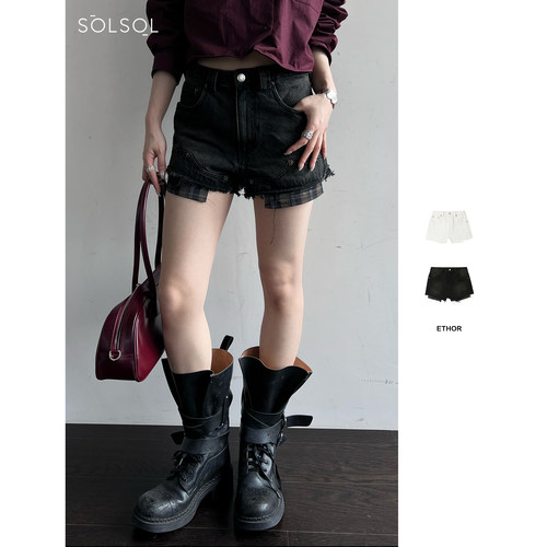 ETHOR 25早春新品 设计师品牌  牛仔Mini短裤  SOLSOL买手店