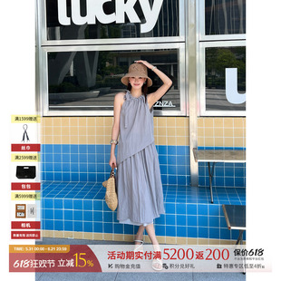 ANNENONO 26夏季荷叶边装饰松紧腰长半裙/不规则无袖背心SOLSOL