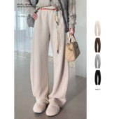 秋冬显瘦设计师温暖冬日绵羊毛松弛休闲裤 MAKE SOL 7折现货