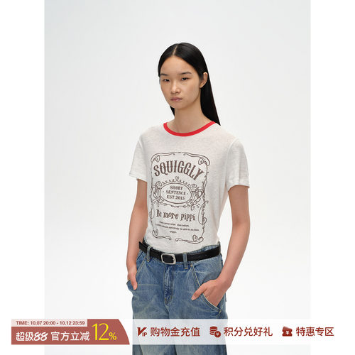 SHORTSENTENCE刺绣短/长袖T恤