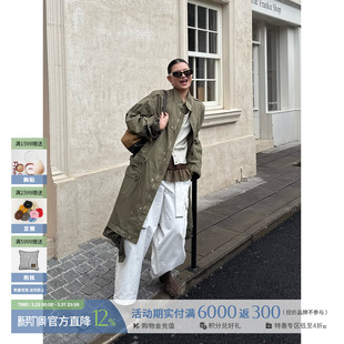 抽绳撞色长风衣 26春夏新品 SOLSOL买手店 设计师品牌 MOMENTPLAY