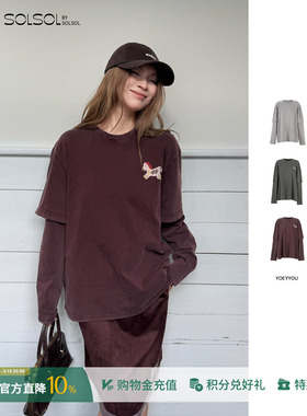 YOEYYOU 设计师品牌26春夏新品 假两件长袖休闲T恤 SOLSOL买手店