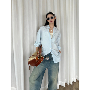 SHORT SENTENCE 25春夏 宽松廓形袖口系带大衬衫 SOLSOL买手店