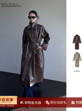 MESTRIO 设计师品牌 25秋冬新款 时尚双排扣廓型风衣SOLSOL买手店