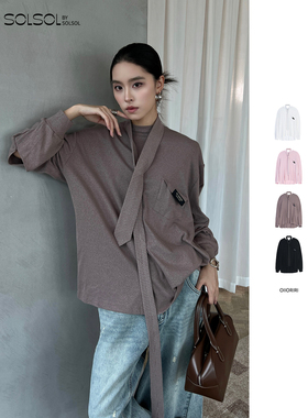 OIIORIRI 设计师品牌 25秋冬新品 褶皱开口袖纯棉T SOLSOL买手店