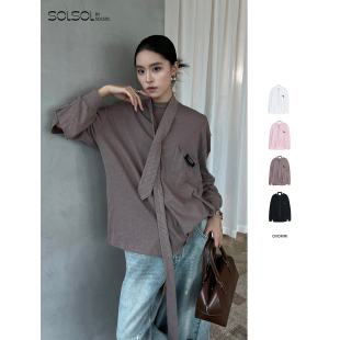 纯棉T OIIORIRI 褶皱开口袖 25秋冬新品 SOLSOL买手店 设计师品牌