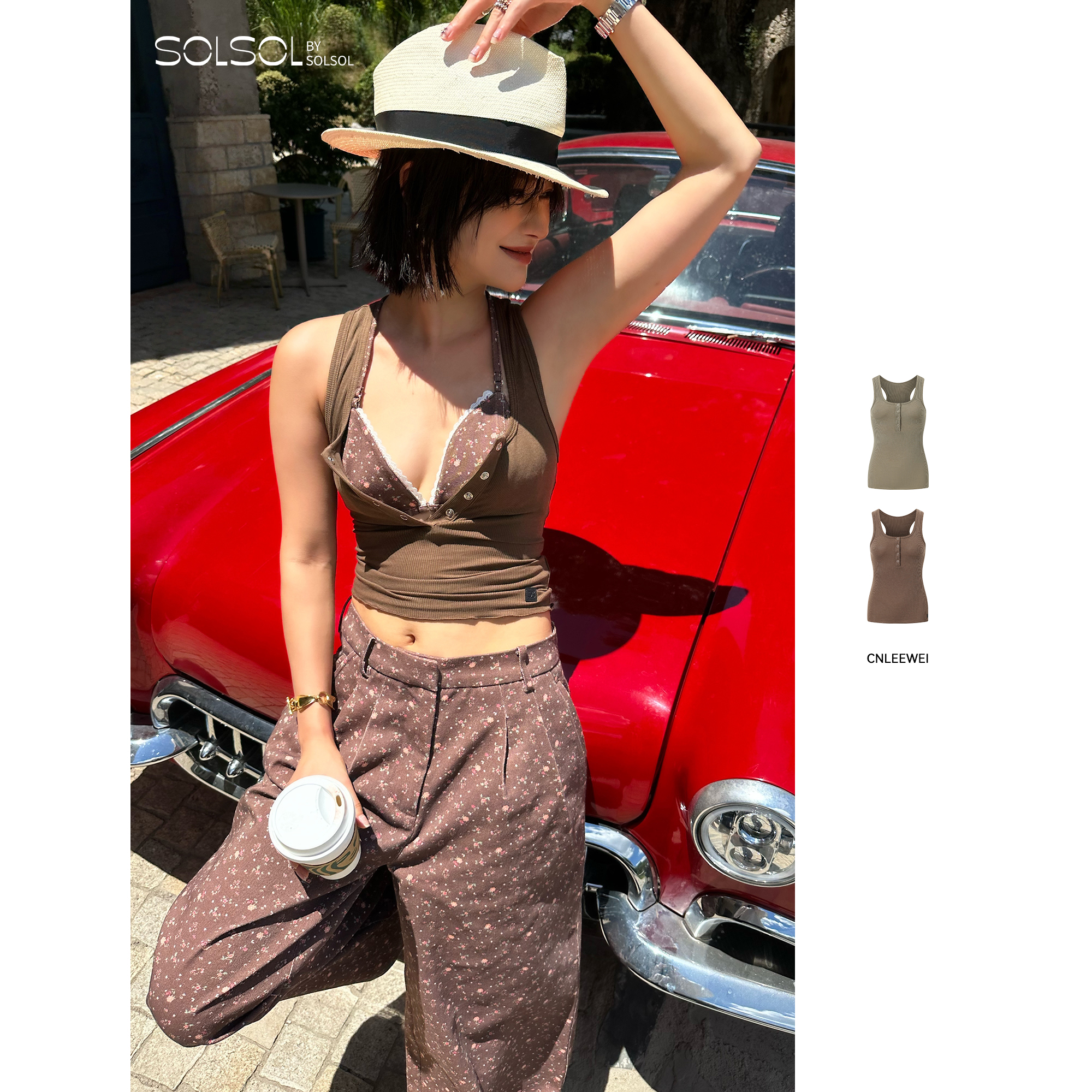 CNLEEWEI 设计师品牌 25早秋 百搭针织工字背心 SOLSOL买手店